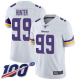 Minnesota Vikings #99 Danielle Hunter White Men's Stitched NFL 100th Season Vapor Limited Jersey