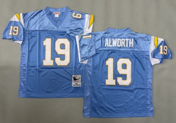 Men's Los Angeles Chargers Jersey #19 Lance Alworth Blue Jersey