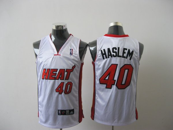 Men's Miami Heat #40 Udonis Haslem White Stitched NBA Jersey