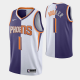 Men's Phoenix Suns Devin Booker #1 White Purple Split Edition Big Scorer NBA Jersey