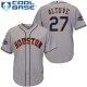 Houston Astros #27 Jose Altuve Grey Cool Base 2017 World Series Champions Stitched Youth MLB Jersey