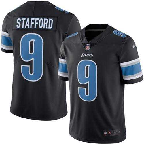 Nike Detroit Lions #9 Matthew Stafford Black Youth Stitched NFL Limited New Color Rush Jersey