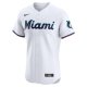 Men's Miami Marlins Nike White Home Elite Custom Jersey