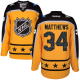 Toronto Maple Leafs #34 Auston Matthews Yellow 2017 All-Star Atlantic Division Stitched NHL Jersey