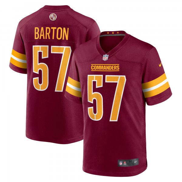 Men's Washington Commanders Cody Barton Nike Burgundy Game Player Jersey