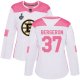 Boston Bruins #37 Patrice Bergeron White/Pink Fashion Stanley Cup Final Bound Women's Stitched NHL Jersey