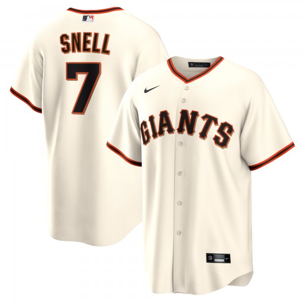 Men's San Francisco Giants Blake Snell Nike Cream Home Replica Jersey