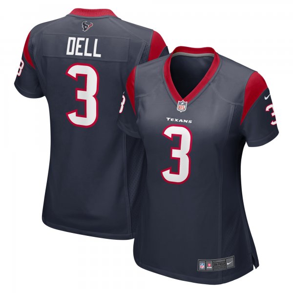 Women's Houston Texans Tank Dell Nike Navy Player Game Jersey