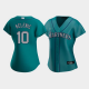 Women's Seattle Mariners #10 Jarred Kelenic Nike Aqua Jersey