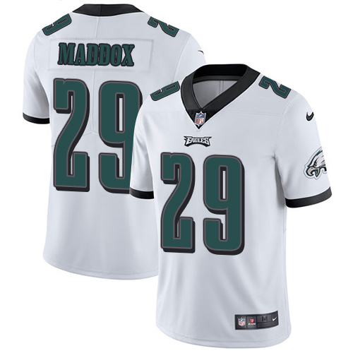 Men's Nike Philadelphia Eagles #29 Avonte Maddox White Stitched NFL Vapor Untouchable Limited Jersey