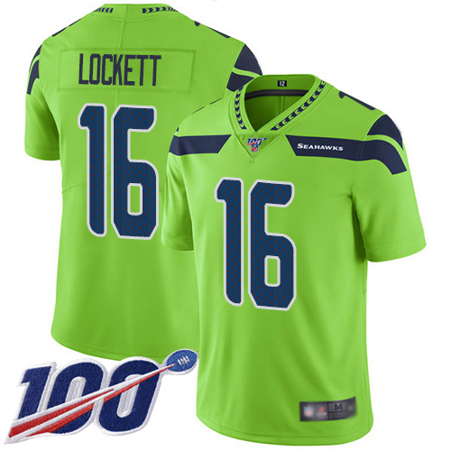 Seattle Seahawks #16 Tyler Lockett Green Youth Stitched NFL Limited Rush 100th Season Jersey