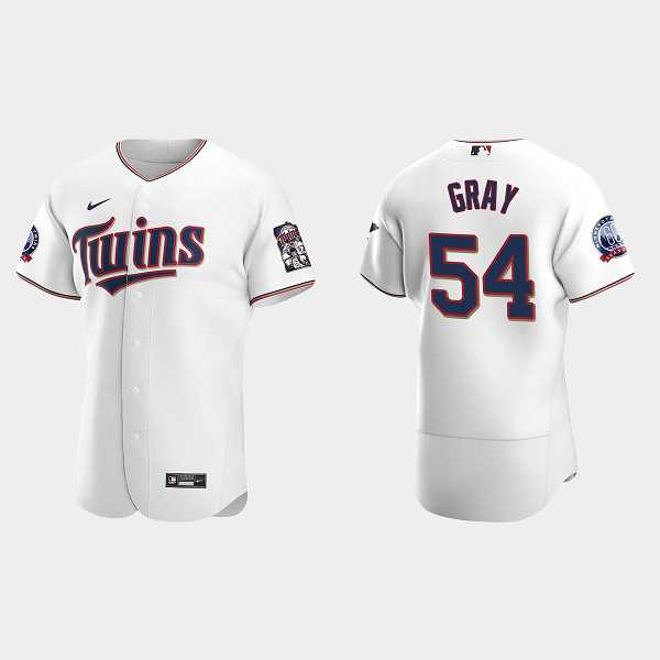 Men's Minnesota Twins #54 Sonny Gray White Home Flex Base MLB Jersey