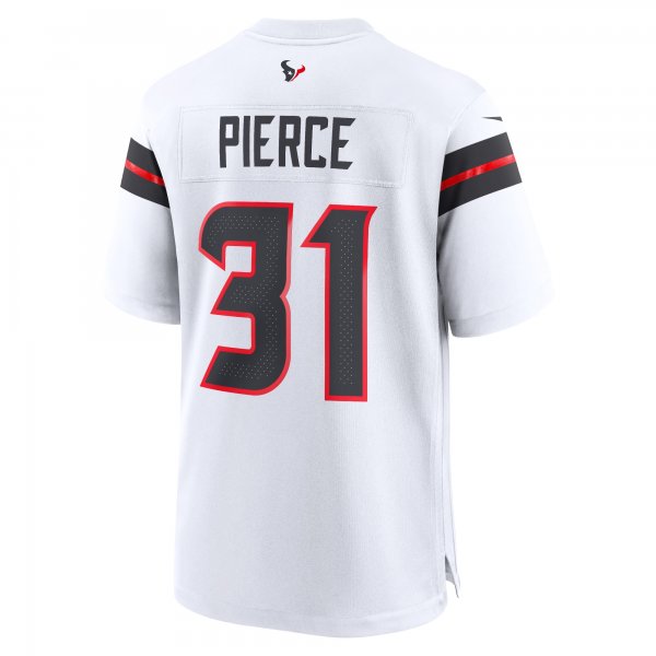 Men's Houston Texans Dameon Pierce Nike White Game Jersey