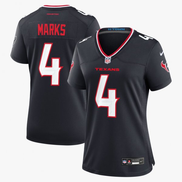 Women's Houston Texans Woody Marks Nike Navy Team Game Jersey