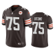 Men's Cleveland Browns #75 Joel Bitonio Brown 75th Anniversary Patch Jersey