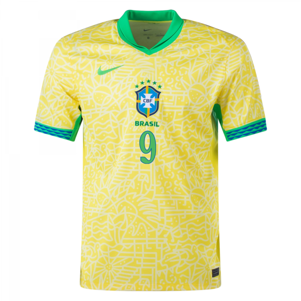 Nike Brazil Richarlison Home Jersey 24/25 (Dynamic Yellow/Lemon Chiffon/Green Spark)