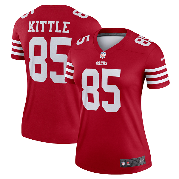 Women's San Francisco 49ers George Kittle Nike Scarlet Legend Jersey-(2022 New Style)