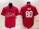 Men's San Francisco 49ers #80 Jerry Rice Red Stitched Baseball Cool Base Jersey