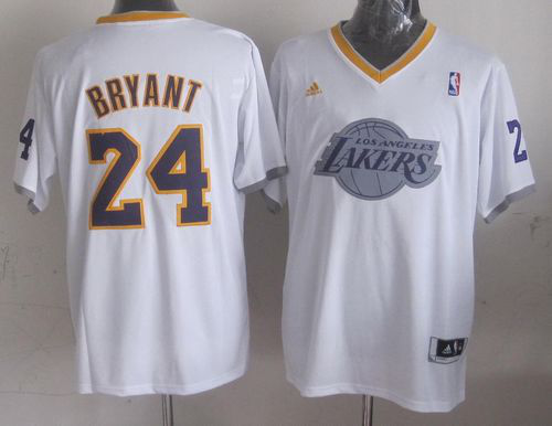 Men's Los Angeles Lakers #24 Kobe Bryant White 2013 Christmas Day Swingman Stitched NBA Jersey