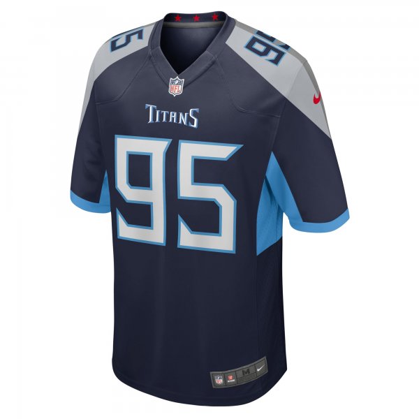 Men's Tennessee Titans Kyle Peko Nike  Navy Team Game Jersey