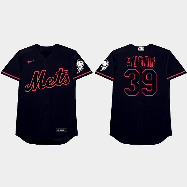 Edwin Diaz Nickname Mets 2021 Players Weekend Sugar Black Men's Jersey