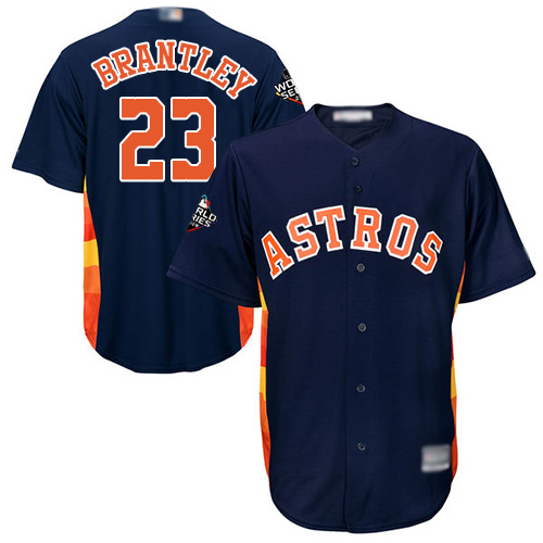 Women's Houston Astros #23 Michael Brantley Navy Blue New Cool Base 2019 World Series Bound Stitched MLB Jersey