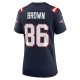 Women's New England Patriots Pharaoh Brown Nike  Navy Team Game Jersey