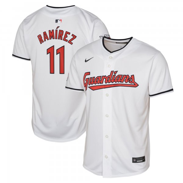 Youth Cleveland Guardians Jose Ramirez Nike White Home Limited Player Jersey