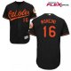 Men's Baltimore Orioles #16 Trey Mancini Black Road Flex Base MLB Jersey