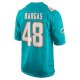 Men's Miami Dolphins Jake Bargas Nike Aqua Home Game Player Jersey