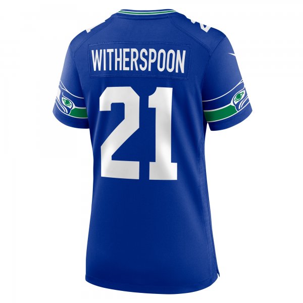 Women's Seattle Seahawks Devon Witherspoon Nike Royal Throwback Player Game Jersey