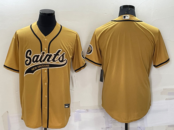 Men's New Orleans Saints Blank Stitched Baseball Cool Base Jersey