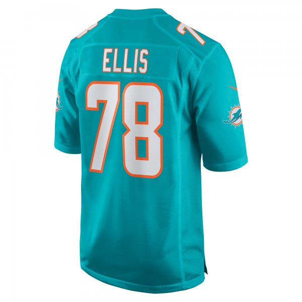 Men's Miami Dolphins Justin Ellis Nike  Aqua  Game Jersey