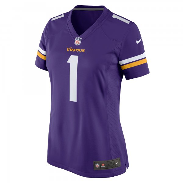 Women's Minnesota Vikings Number 1 Mom Nike Purple Game Jersey