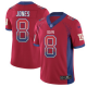 New York Giants #8 Daniel Jones Red Alternate Men's Stitched NFL Limited Rush Drift Fashion Jersey