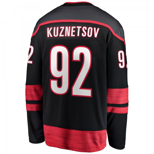 Men's Carolina Hurricanes Evgeny Kuznetsov Fanatics Black Home Breakaway Jersey