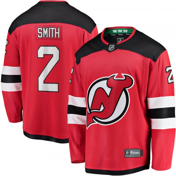 Men's New Jersey Devils Brendan Smith Fanatics Red Home Breakaway Player Jersey