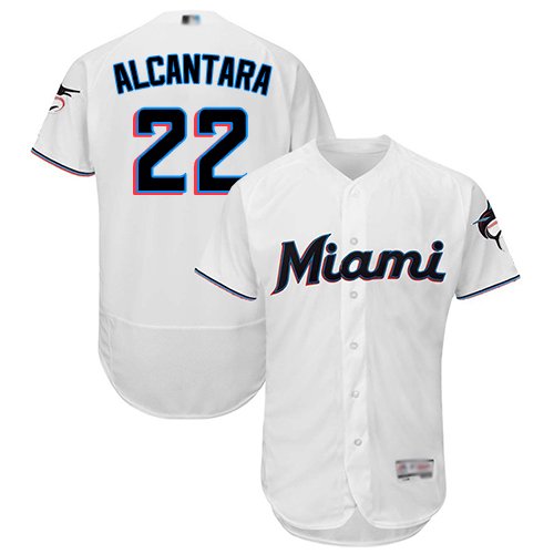 Miami Marlins #22 Sandy Alcantara White Flexbase Collection Stitched MLB Jersey