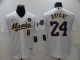 Men's Nike Los Angeles Dodgers #8 #24 Kobe Bryant White KB Patch Stitched MLB Cool Base Jersey