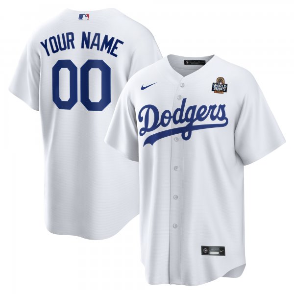 Men's Los Angeles Dodgers Nike White 2024 World Series Home Custom  Jersey