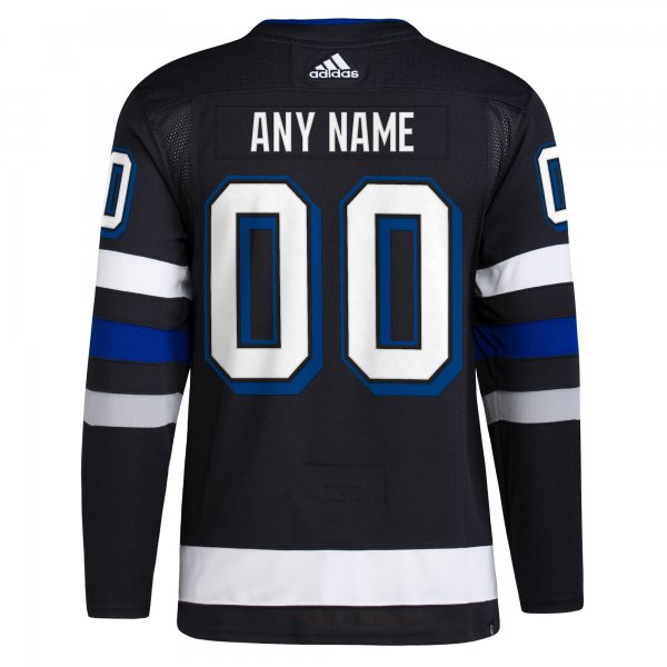 Men's Tampa Bay Lightning adidas Black Alternate Primegreen Custom Jersey