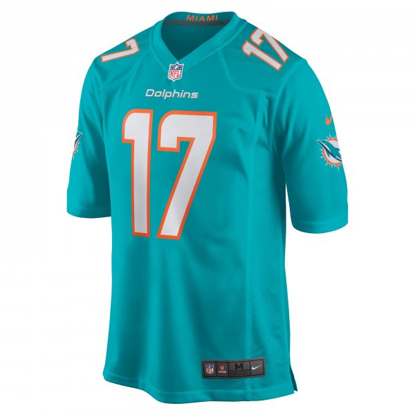 Men's Miami Dolphins Jaylen Waddle Nike Aqua Game Player Jersey