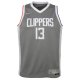 Youth LA Clippers Paul George Nike Gray 2020/21 Swingman Player Jersey - Earned Edition