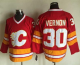 Calgary Flames #30 Mike Vernon Red CCM Throwback Stitched NHL Jersey