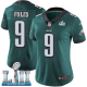 Women's Nike NFL Philadelphia Eagles #9 Nick Foles Limited Home Midnight Green Vapor Untouchable Super Bowl LII Jersey