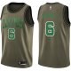 Men's Nike Boston Celtics #6 Bill Russell Green Salute to Service Swingman NBA Jersey