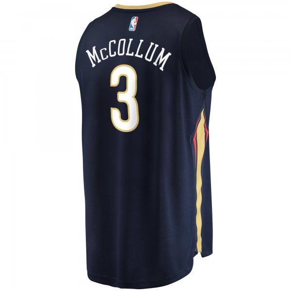 Men's New Orleans Pelicans C.J. McCollum Fanatics Navy Fast Break Replica Jersey - Icon Edition