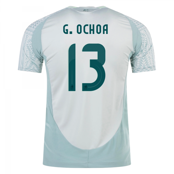 adidas Mens Mexico Guillermo Ochoa Away Jersey 24/25 (Linen Green)