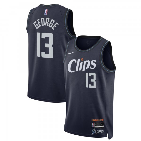 Men's Unisex Los Angeles Clippers #13 Paul George Nike Navy 2023/24 Swingman City Edition Jersey