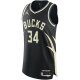 Men's Milwaukee Bucks Giannis Antetokounmpo Jordan Brand Black Player Jersey - Statement Edition